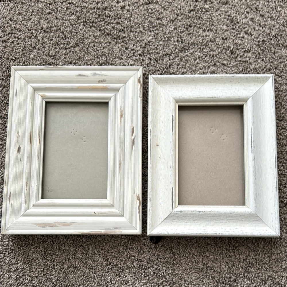 Rustic White Picture Frame Set - 4x6